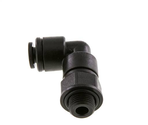 4mm x G1/8'' 90deg Winkel-Steckverschraubung mit Außengewinde POM NBR drehbar [2 Stück]
