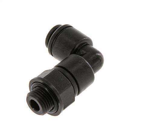 4mm x G1/8'' 90deg Winkel-Steckverschraubung mit Außengewinde POM NBR drehbar [2 Stück]