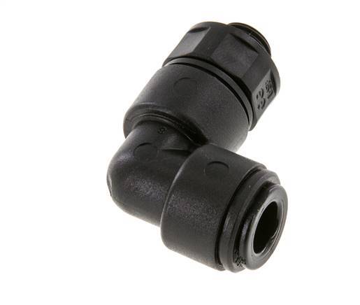 8mm x G1/8'' 90deg Winkel-Steckverschraubung mit Außengewinde POM NBR drehbar [2 Stück]