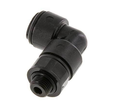 8mm x G1/8'' 90deg Winkel-Steckverschraubung mit Außengewinde POM NBR drehbar [2 Stück]