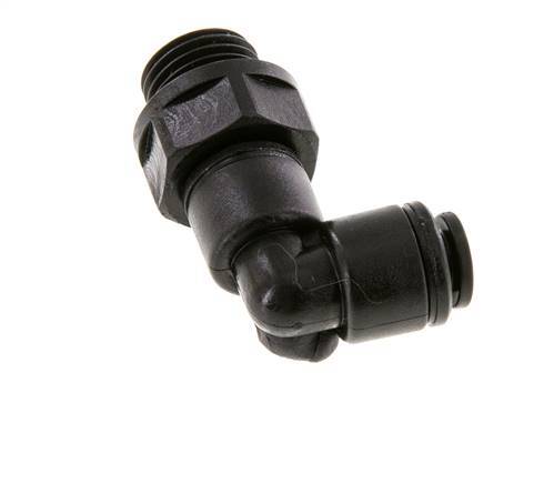 4mm x G1/4'' 90deg Winkel Steckverschraubung mit Außengewinde POM NBR drehbar [2 Stück]