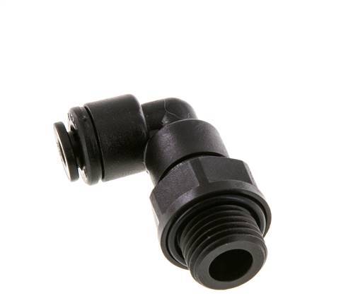 4mm x G1/4'' 90deg Winkel Steckverschraubung mit Außengewinde POM NBR drehbar [2 Stück]