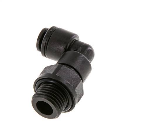 4mm x G1/4'' 90deg Winkel Steckverschraubung mit Außengewinde POM NBR drehbar [2 Stück]