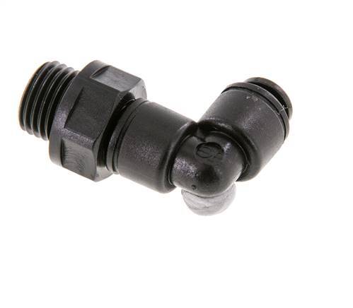 5mm x G1/4'' 90deg Winkel-Steckverschraubung mit Außengewinde POM NBR drehbar [2 Stück]