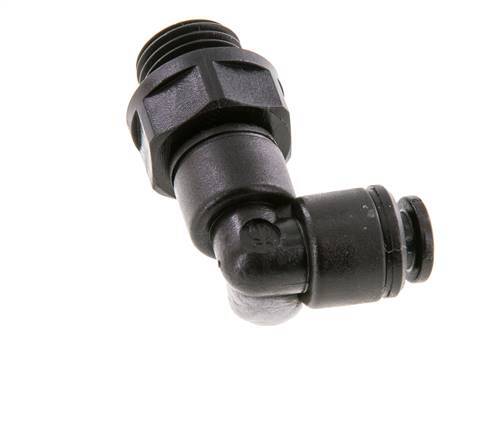 5mm x G1/4'' 90deg Winkel-Steckverschraubung mit Außengewinde POM NBR drehbar [2 Stück]