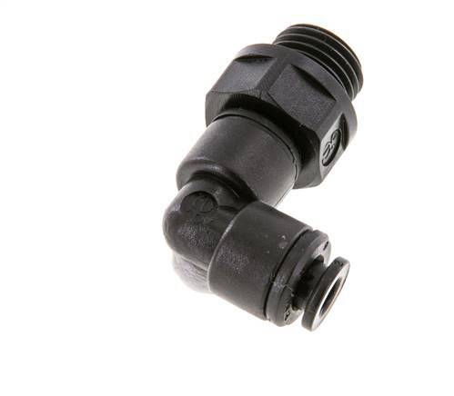 5mm x G1/4'' 90deg Winkel-Steckverschraubung mit Außengewinde POM NBR drehbar [2 Stück]