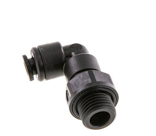 5mm x G1/4'' 90deg Winkel-Steckverschraubung mit Außengewinde POM NBR drehbar [2 Stück]