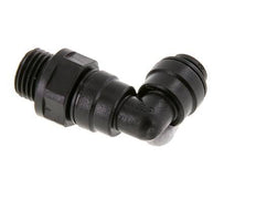 6mm x G1/4'' 90deg Winkel-Steckverschraubung mit Außengewinde POM NBR drehbar [2 Stück]