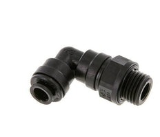 6mm x G1/4'' 90deg Winkel-Steckverschraubung mit Außengewinde POM NBR drehbar [2 Stück]