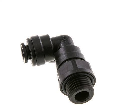 6mm x G1/4'' 90deg Winkel-Steckverschraubung mit Außengewinde POM NBR drehbar [2 Stück]