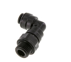 6mm x G1/4'' 90deg Winkel-Steckverschraubung mit Außengewinde POM NBR drehbar [2 Stück]