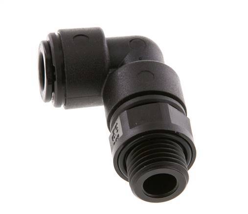 8mm x G1/4'' 90deg Winkel-Steckverschraubung mit Außengewinde POM NBR drehbar [2 Stück]