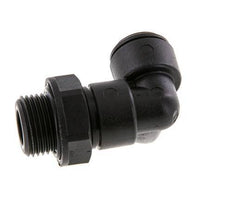 8mm x G3/8'' 90deg Winkel-Steckverschraubung mit Außengewinde POM NBR drehbar [2 Stück]