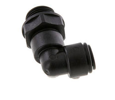 8mm x G3/8'' 90deg Winkel-Steckverschraubung mit Außengewinde POM NBR drehbar [2 Stück]