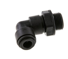 8mm x G3/8'' 90deg Winkel-Steckverschraubung mit Außengewinde POM NBR drehbar [2 Stück]