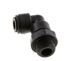 8mm x G3/8'' 90deg Winkel-Steckverschraubung mit Außengewinde POM NBR drehbar [2 Stück]
