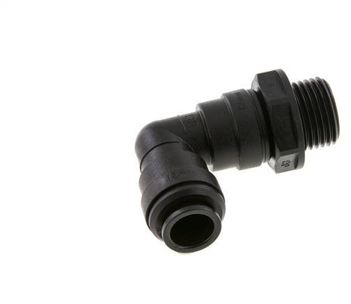 12mm x G1/2'' 90deg Winkel Steckverschraubung mit Außengewinde Messing NBR Drehbar