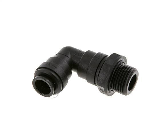 12mm x G1/2'' 90deg Winkel Steckverschraubung mit Außengewinde Messing NBR Drehbar