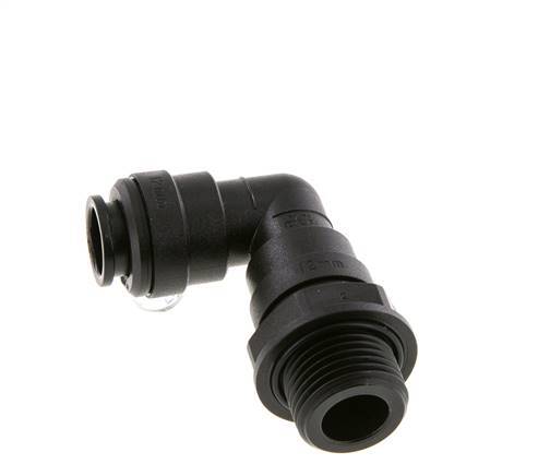 12mm x G1/2'' 90deg Winkel Steckverschraubung mit Außengewinde Messing NBR Drehbar