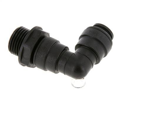 12mm x G1/2'' 90deg Winkel Steckverschraubung mit Außengewinde Messing NBR Drehbar