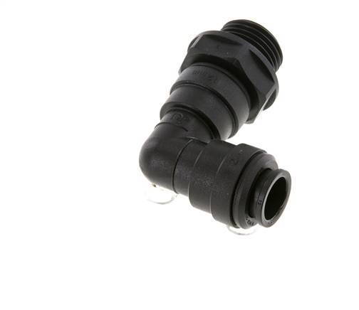 12mm x G1/2'' 90deg Winkel Steckverschraubung mit Außengewinde Messing NBR Drehbar