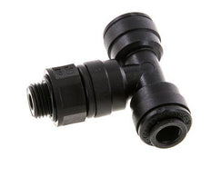 6mm x G1/8'' Inline T-Stück Steckverschraubung mit Außengewinde POM NBR FDA drehbar [2 Stück]