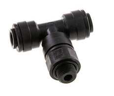 6mm x G1/8'' Inline T-Stück Steckverschraubung mit Außengewinde POM NBR FDA drehbar [2 Stück]