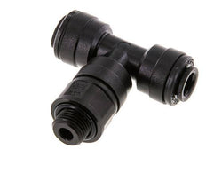 6mm x G1/8'' Inline T-Stück Steckverschraubung mit Außengewinde POM NBR FDA drehbar [2 Stück]