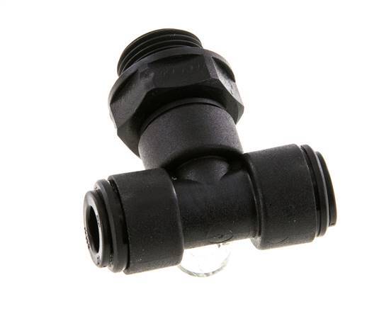 8mm x G3/8'' Inline Tee Push-in Fitting with Male Threads POM NBR FDA Rotatable