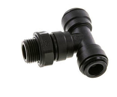 10mm x G3/8'' Inline T-Stück Steckverschraubung mit Außengewinde Messing NBR drehbar