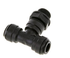10mm x G3/8'' Inline Tee Push-in Fitting with Male Threads POM NBR FDA Rotatable