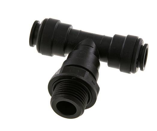 12mm x G1/2'' Inline Tee Push-in Fitting with Male Threads POM NBR FDA Rotatable