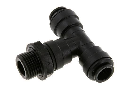 12mm x G1/2'' Inline Tee Push-in Fitting with Male Threads POM NBR FDA Rotatable