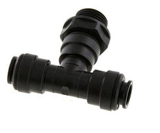 12mm x G1/2'' Inline T-Stück Einsteckverschraubung mit Außengewinde Messing NBR drehbar
