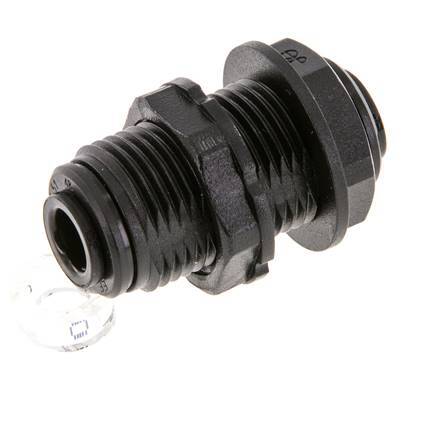 6mm Steckverschraubung POM NBR Bulkhead [2 Stück]