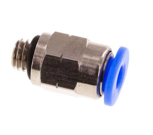 1/8'' x UNF 10-32 Einsteckverschraubung Messing/PBT NBR [5 Stück]