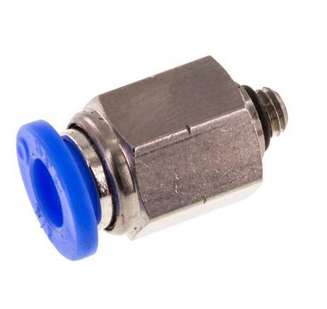 1/4'' x UNF 10-32 Einsteckverschraubung Messing/PBT NBR [5 Stück]