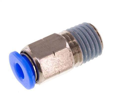 1/8'' x 1/16'' NPT Push-in Fitting with Male Threads Brass/PBT NBR [5 Pieces]