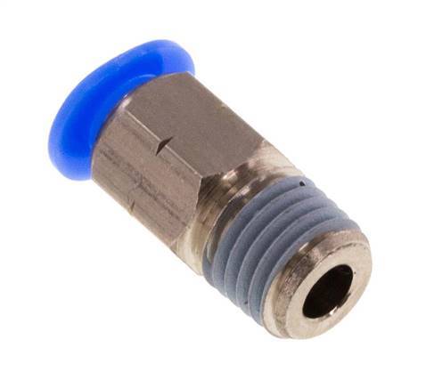 5/32'' x 1/16'' NPT Push-in Fitting with Male Threads Brass/PBT NBR [5 Pieces]