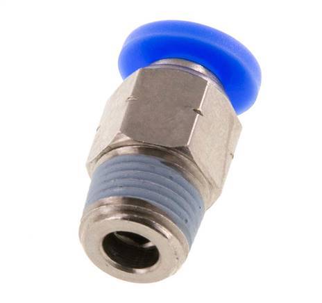 3/16'' x 1/8'' NPT Push-in Fitting with Male Threads Brass/PBT NBR [5 Pieces]