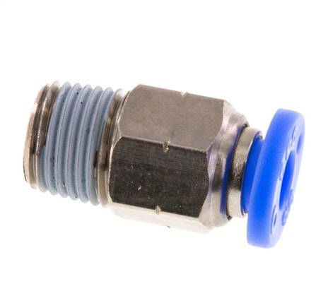 3/16'' x 1/8'' NPT Push-in Fitting with Male Threads Brass/PBT NBR [5 Pieces]