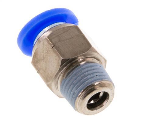 1/4'' x 1/8'' NPT Steckverschraubung mit Außengewinde Messing/PBT NBR [5 Stück]
