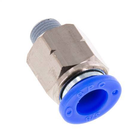 3/8'' x 1/8'' NPT Push-in Fitting with Male Threads Brass/PBT NBR [2 Pieces]