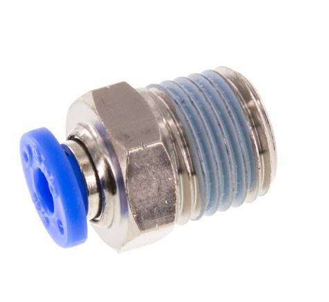 5/32'' x 1/4'' NPT Push-in Fitting with Male Threads Brass/PBT NBR [5 Pieces]