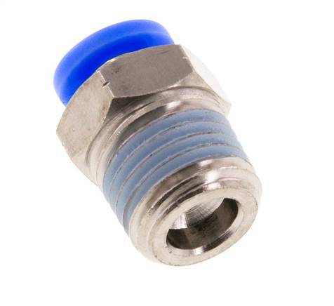 5/32'' x 1/4'' NPT Push-in Fitting with Male Threads Brass/PBT NBR [5 Pieces]
