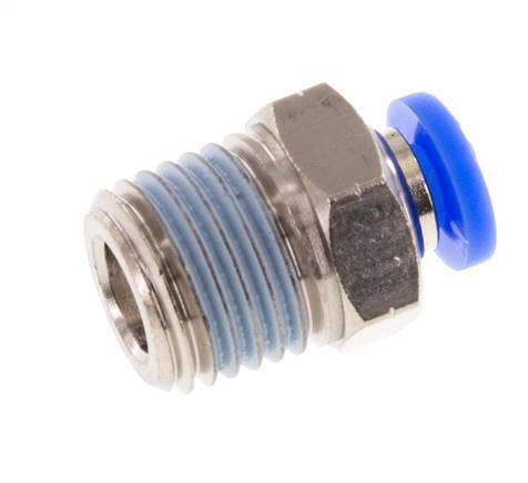 5/32'' x 1/4'' NPT Push-in Fitting with Male Threads Brass/PBT NBR [5 Pieces]