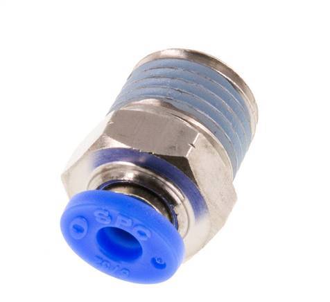 5/32'' x 1/4'' NPT Push-in Fitting with Male Threads Brass/PBT NBR [5 Pieces]