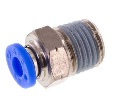 3/16'' x 1/4'' NPT Push-in Fitting with Male Threads Brass/PBT NBR [5 Pieces]