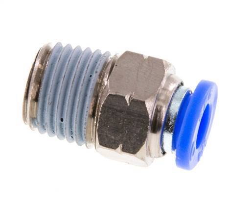 1/4'' x 1/4'' NPT Push-in Fitting with Male Threads Brass/PBT NBR [5 Pieces]