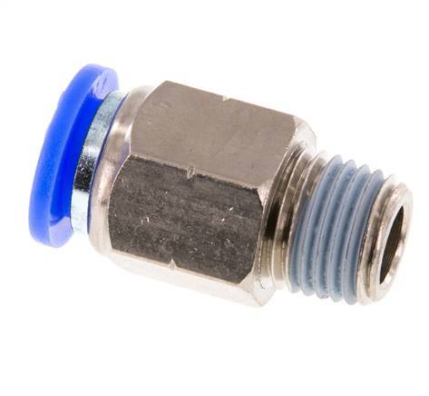 3/8'' x 1/4'' NPT Push-in Fitting with Male Threads Brass/PBT NBR [2 Pieces]